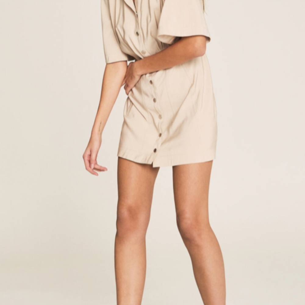 Ba&sh cami short beige dress